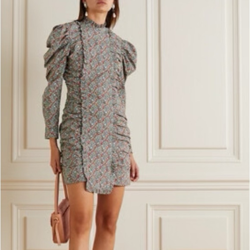 NWT 💕 Ganni 💕 Floral Puff Sleeve Cotton Dress